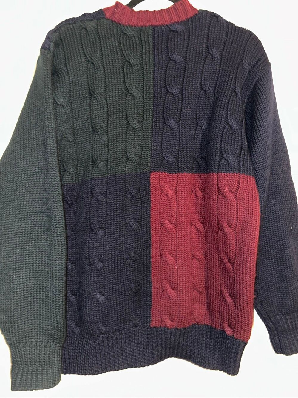 Vintage Brooks Brothers 1818 Sweater Sz medium multi color 100% Wool Crewneck Pu - Picture 5 of 5